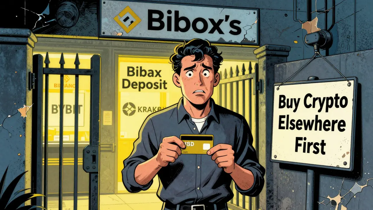 Confused investor locked out of Bibox deposit, while other exchanges offer easy access.