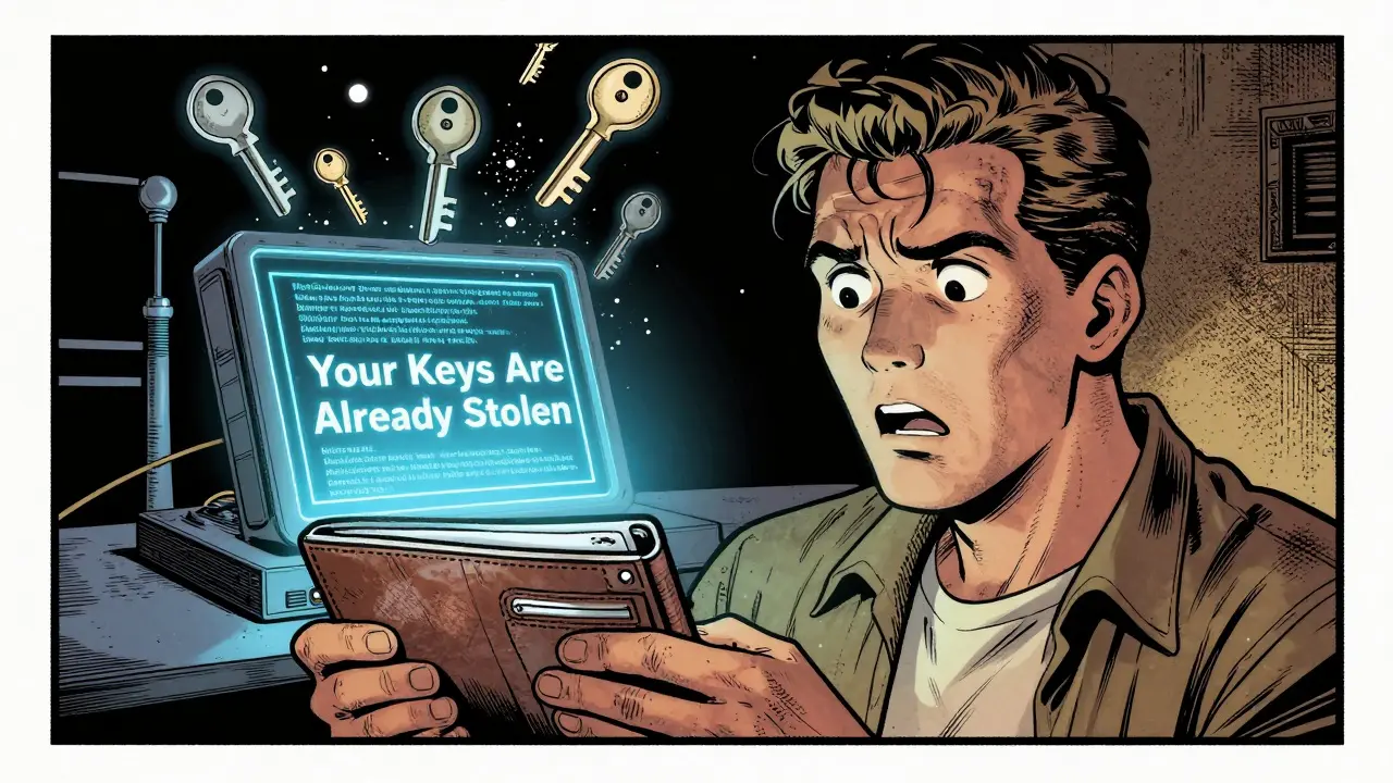 User shocked as quantum machine decrypts blockchain history, public keys dissolving into dust.