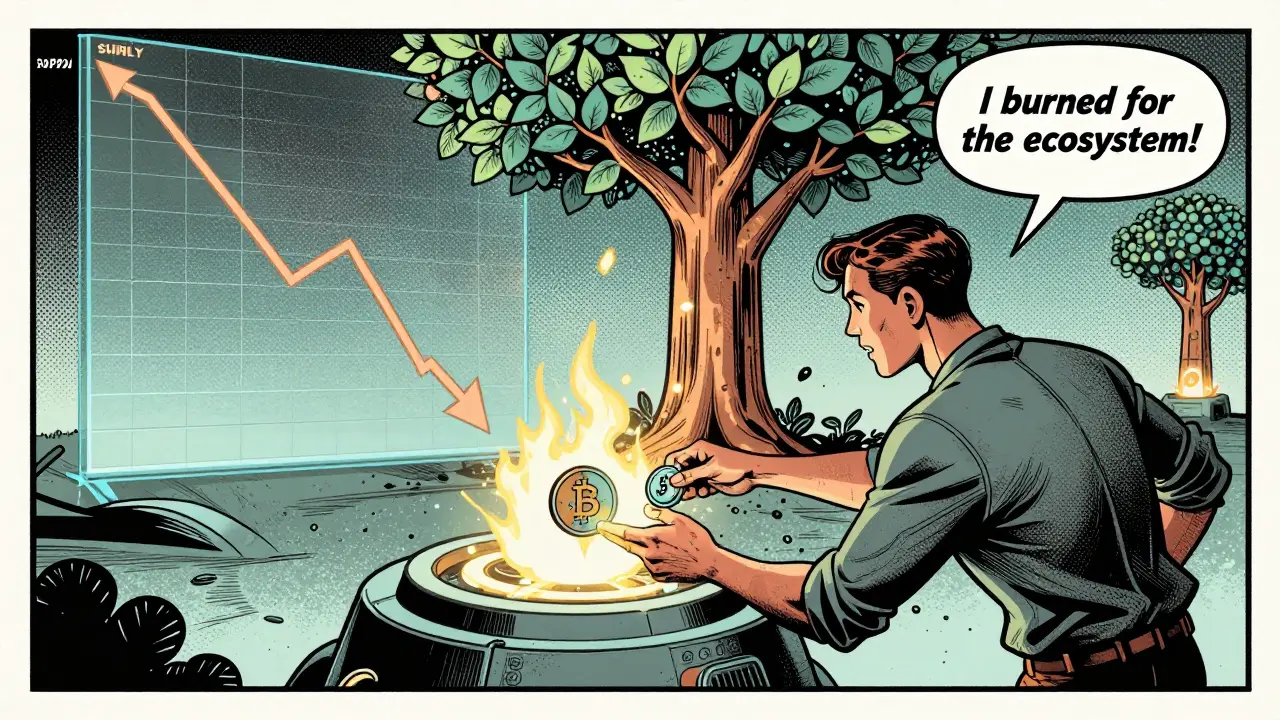 User burning SHIB tokens in a glowing portal and receiving an NFT reward.