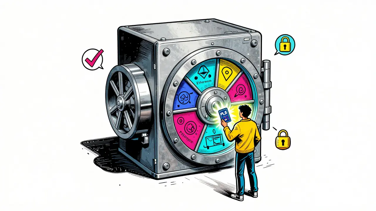 Futuristic smart contract vault with multichain portals
