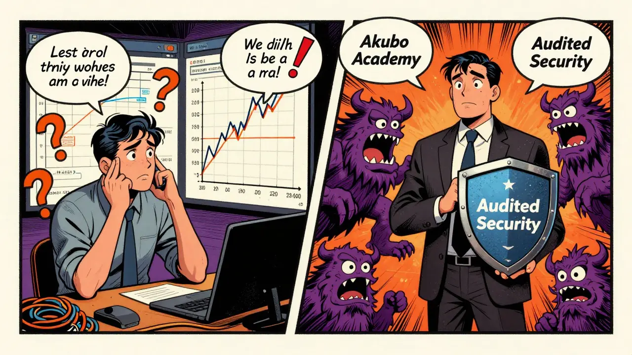 Novice vs expert trader navigating DeFi complexity and security