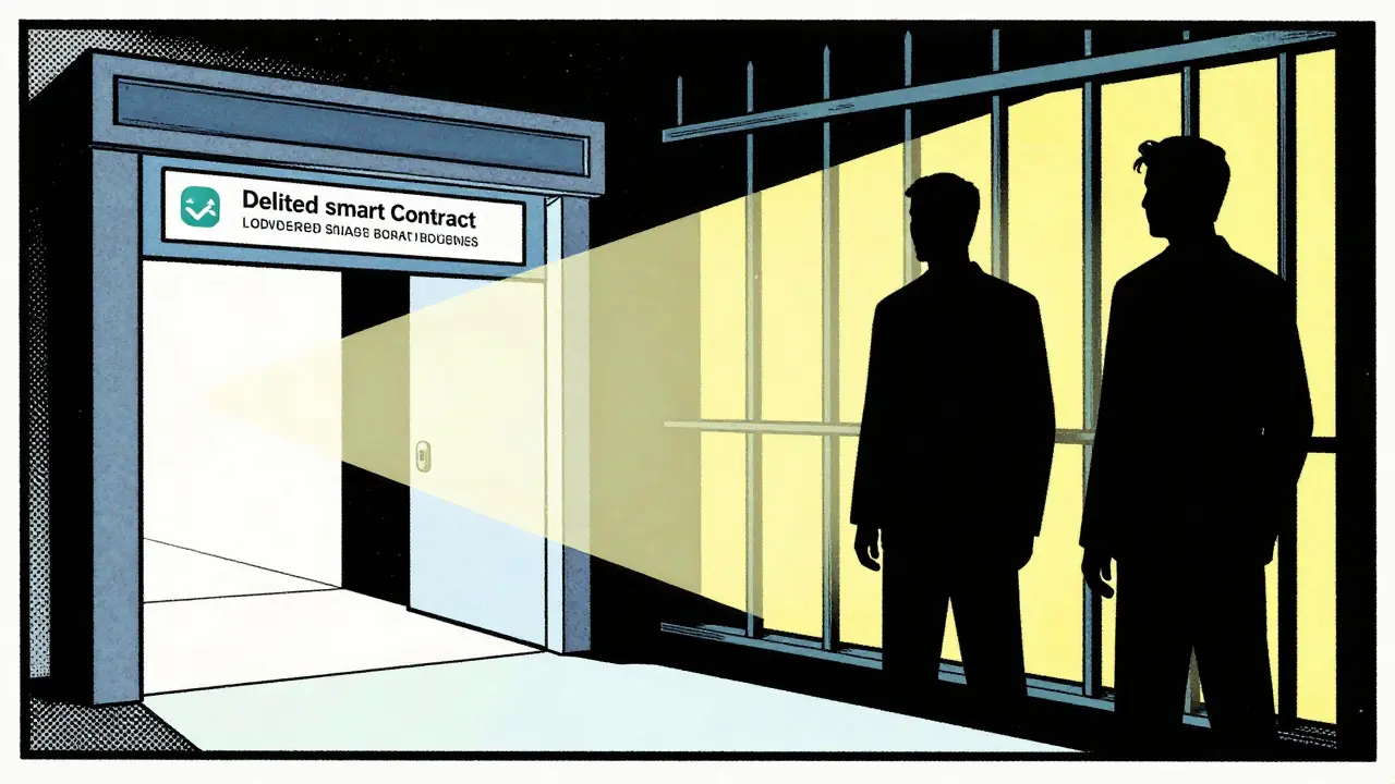 Open code gateway contrasts with sanctioned developer silhouettes