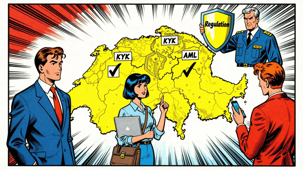 Clients approaching regulated Swiss crypto banking services under supervision