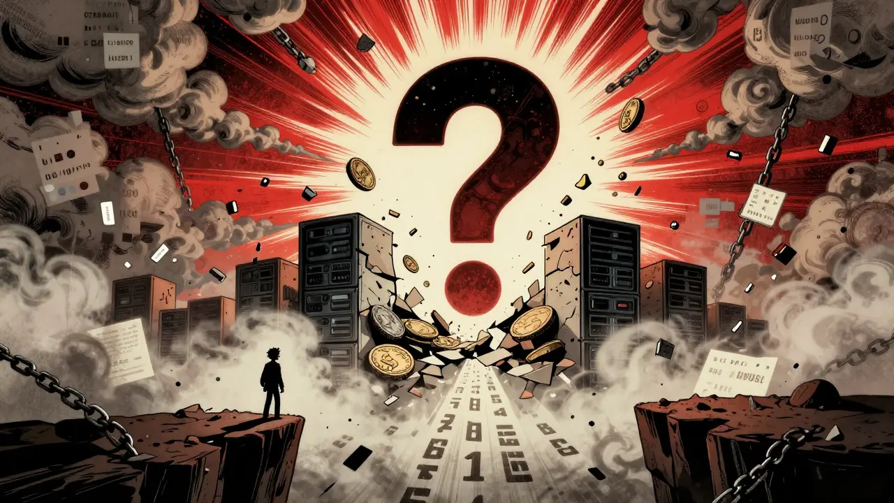 Abstract representation of missing data and financial opacity in crypto markets