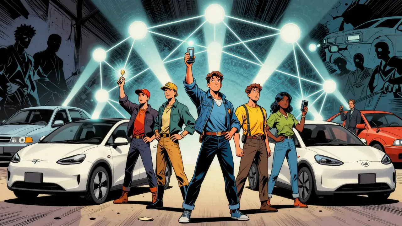 Drivers forming a decentralized network against monopolies