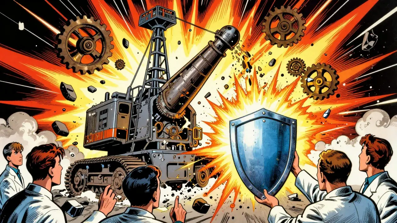 Mining rigs shattering during a hard fork split