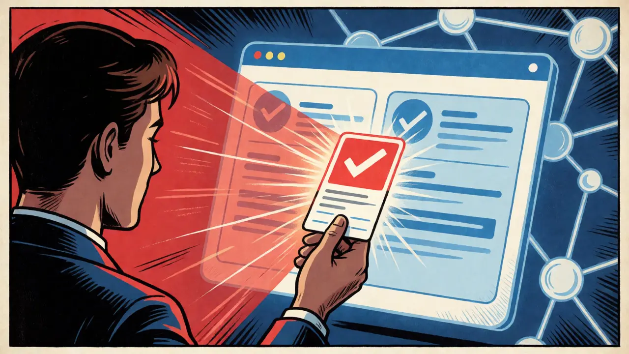 Comic art showing zero-knowledge proof filtering private data during verification.